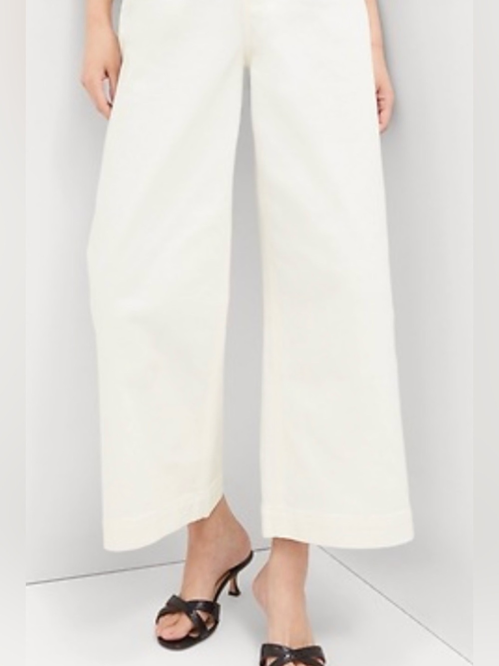 GAP white High-Rise Wide-Leg crop jeans denim trousers size 8 women’s